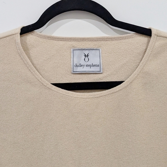 Dudley Stephens Carroll St. Terry Fleece 3/4 Sleeve Top In Nude - Picture 7 of 8